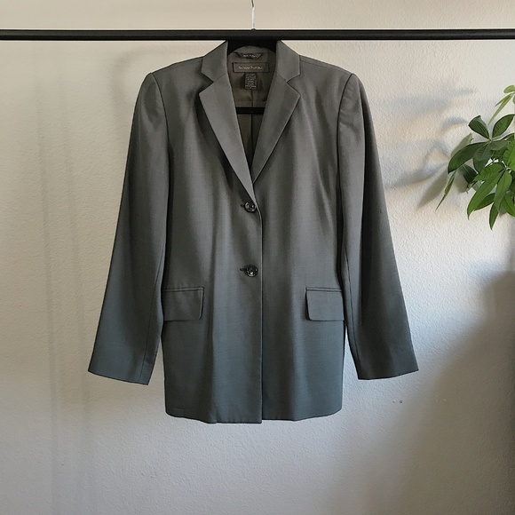 women vintage green/grey blazer - Picture 3 of 8